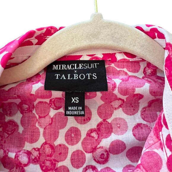 Women's Talbots x‎ Miraclesuit Beach Shirt Playful Dot Size Extra Small - Picture 4 of 6